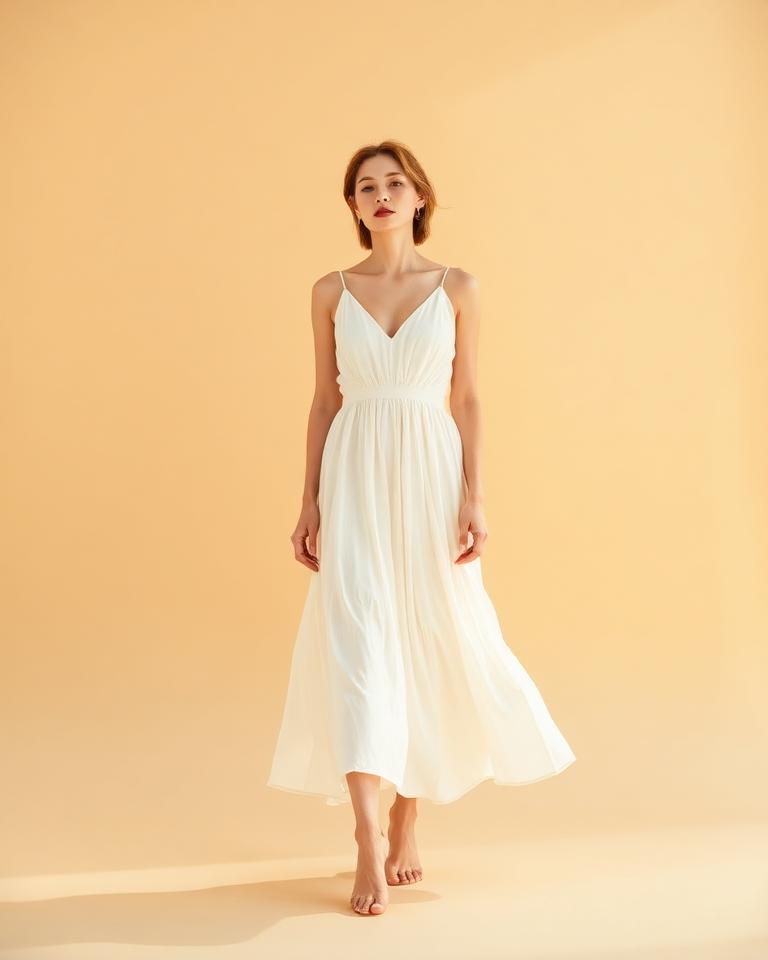 & Other Stories Silk-blend midi slip dress
